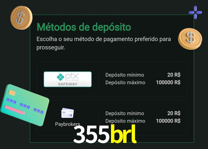 O cassino 355brl oferece uma grande variedade de métodos de pagamento